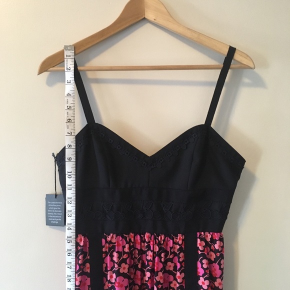 NWT ANNA SUI SILK MAXI DRESS WILDFLOWERS IN THE WIND - Picture 5 of 15